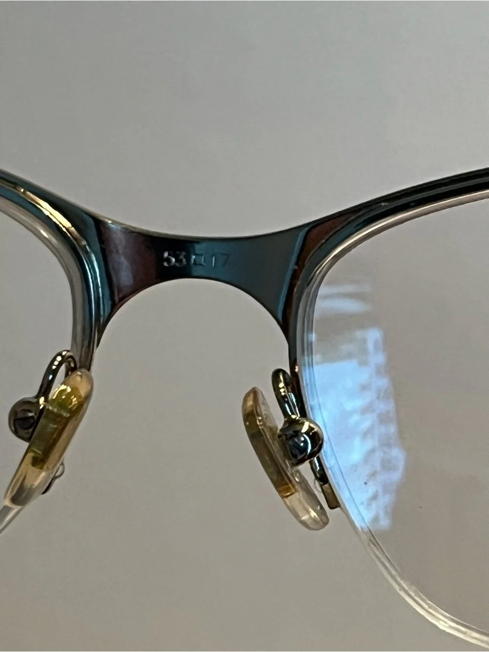 Versace classic women's VE1218 1342 53mm, semi-rimless cat-eye metal frame